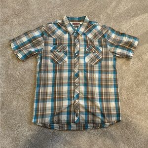 Men’s Quicksilver Button Down Short Sleeve Size XL